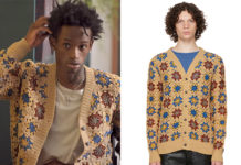 QUEER EYE : Speedy’s beige hand crochet cardigan in S7E03