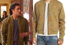 NEVER HAVE I EVER : Ben’s olive bomber jacket in S1E04