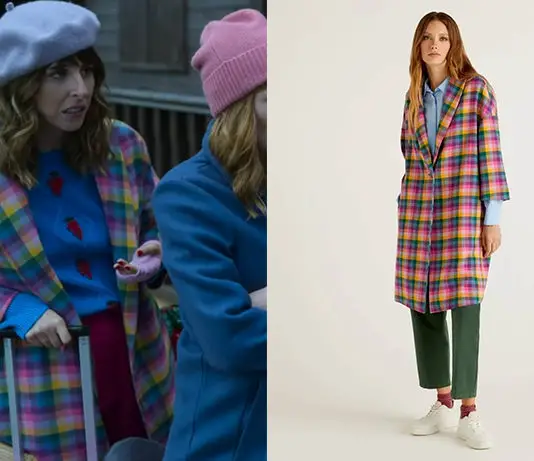 VALERIA : le manteau à carreaux multicolore de Carmen dans l’épisode 3×01