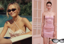 THE IDOL : Jocelyn’s pink dress and sunglasses in episode 1×01