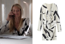 UN SI GRAND SOLEIL : la robe blanche avec des traits noirs de Johanna dans l’épisode 1163