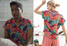 ICI TOUT COMMENCE : la blouse imprimé palmes de Malia dans l’épisode 696