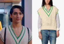 GLAMOROUS : Marco’s sleeveless jumper in S1E01