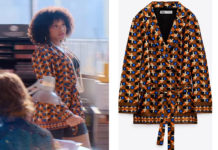 GLAMOROUS : Venetia’s printed blazer in S1E01