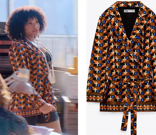 GLAMOROUS : Venetia’s printed blazer in S1E01