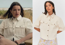 ICI TOUT COMMENCE : la veste écru à courtes manches d’Anaïs dans l’épisode 711