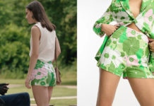 ICI TOUT COMMENCE : le short à motif floral vert d’Anaïs dans l’épisode 712