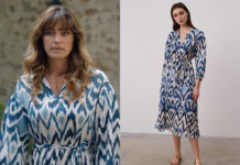 DEMAIN NOUS APPARTIENT : la robe indigo tie and dye d’Angélique dans l’épisode 1479