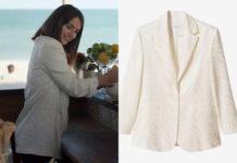 DEMAIN NOUS APPARTIENT : la veste jacquard blanc cassé de Charlie