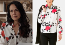 UN SI GRAND SOLEIL : la chemise imprimé fleurs de Claudine dans l’épisode 1181