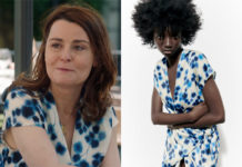 ICI TOUT COMMENCE : la robe à fleurs bleues de Delphine dans l’épisode 707