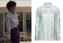 UN SI GRAND SOLEIL : la blouse vert clair d’Élisabeth dans l’épisode 1186