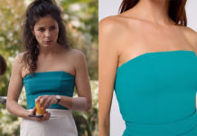 DEMAIN NOUS APPARTIENT : le top bustier bleu canard de Roxane dans l’épisode 1481