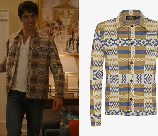 Red, White & Royal Blue : Alex’s southwestern jacquard shirt