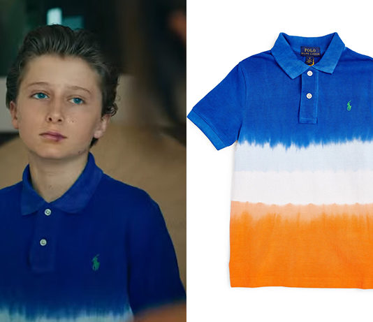 WHO IS ERIN CARTER : Antonio’s tie and dye polo shirt in S1E01