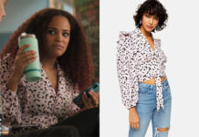 LES PETITS ROIS : la blouse rose à imprimé animalier de Basta dans l’épisode 3