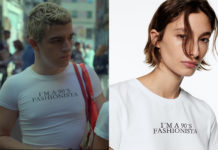 UN, DOS, TRES : Nouvelle Génération : le t-shirt « I’m A 90’s fashionista » de Luca dans l’épisode 1