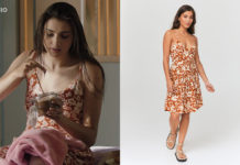 ICI TOUT COMMENCE : la robe marron à imprimé floral dans l’épisode 723