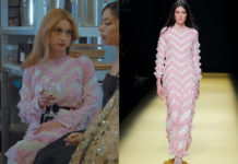 UN CONTE PARFAIT : la robe rose de Patricia aux fiançailles de Margot