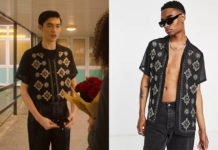 HEARTSTOPPER : Tao’s shirt in sheer with sparkle embroidery in S2E03