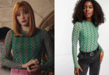 ICI TOUT COMMENCE : le top vert imprimé rétro d’Ambre dans l’épisode 763