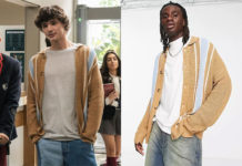 ELITE : Joel’s striped grandad cardigan in season 7