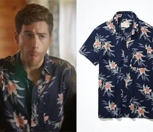 THE LAKE : Justin’s tropical print shirt in S2E05