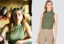 CHÈRE PETITE : le top vert de Lena dans le flash-back de l’épisode 2