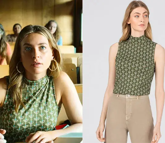 CHÈRE PETITE : le top vert de Lena dans le flash-back de l’épisode 2