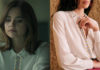 WILDERNESS : Liv’s ecru shirt with embroidered collar in S1E01