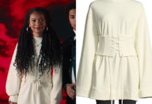 GEN V : Marie’s Ivory Sweatshirt Dress with corset in S1E02