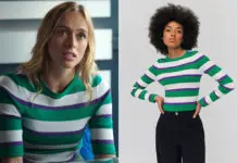 DEMAIN NOUS APPARTIENT : le pull à rayures vertes d’Adèle dans l’épisode 1538