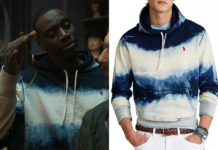 LUPIN : le sweat à capuche tie dye indigo d’Assane dans l’épisode 3×04