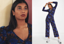 ICI TOUT COMMENCE : la combi bleue à fleurs de Deva dans l’épisode 777