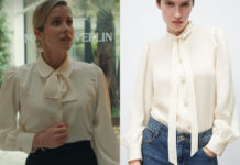 LUPIN : la chemise blanche aux boutons effet bijoux de Madame Simon dans l’épisode 3×01