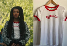 GEN V : Marie’s optimist print ringer tee in S1E03