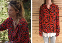 DEMAIN NOUS APPARTIENT : la chemise rouge léopard de Soizic dans l’épisode 1540