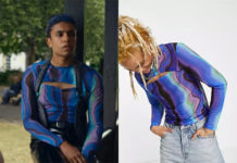 EVERYTHING NOW : Will’s muscle fit mesh t-shirt with keyhole and marble print co-ord in S1E05