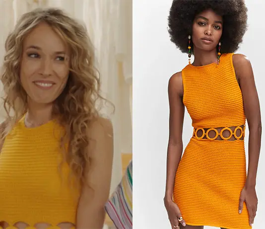CLEM, Les Retrouvailles : la robe en crochet moutarde d’Alizée dans le premier épisode