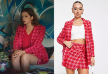 ICI TOUT COMMENCE : le blazer rose vif motif pied-de-poule de Carla dans l’épisode 793