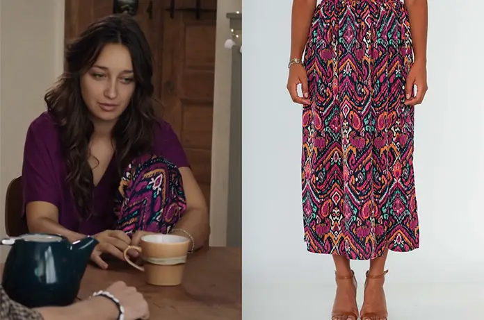 ICI TOUT COMMENCE : le pantalon imprimé de Jasmine dans l’épisode 805