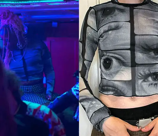 TORE : Lo’s eyes print shirt in S1E01