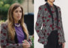 ICI TOUT COMMENCE : le blazer roses rouges sur fond léopard de Pénélope