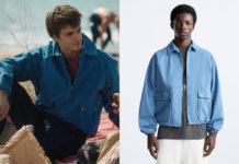 ICI TOUT COMMENCE : LE BLOUSON BLEU DE THIBAULT, AVEC SURPIQÛRES EN CONTRASTE