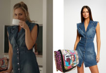 UN SI GRAND SOLEIL : la robe en jean d’Emma, avec un sac « comics » dans l’épisode 1288