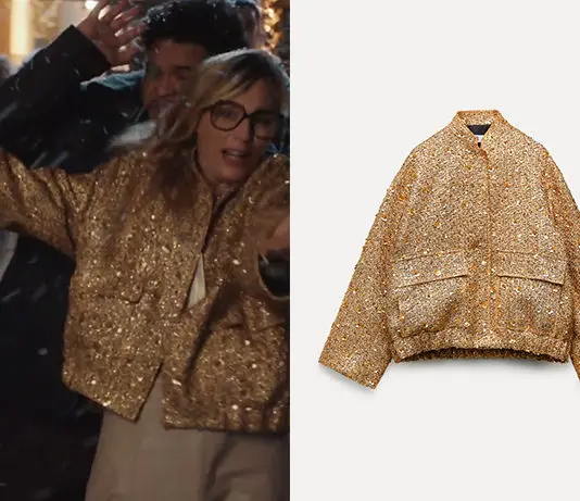 ICI TOUT COMMENCE : la tenue dorée d’Eugénie pour Noël