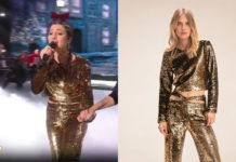 STAR ACADEMY : l’ensemble à paillettes dorées de Lénie au prime du 23 décembre