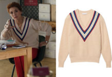 DEMAIN NOUS APPARTIENT : le pull avec une chaine le long du col de Philippine