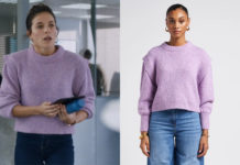 DEMAIN NOUS APPARTIENT : le pull en laine violette de Roxane dans l’épisode 1574