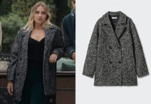 ICI TOUT COMMENCE : le manteau en laines mélangées de Salomé dans l’épisode 814